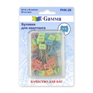 БУЛАВКИ ДЛЯ КВИЛТИНГА GAMMA 60ШТ "КАТУШКИ"