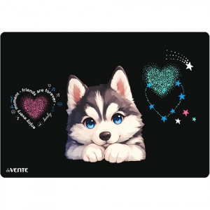 ПОКРЫТИЕ НА СТОЛ А4+ "CUTE HUSKY" ПЛАСТИК 3D 33*23СМ 