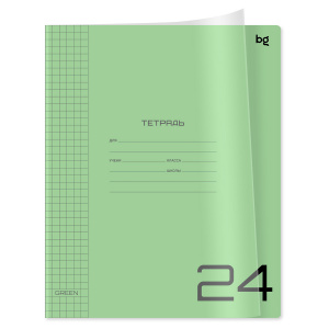ТЕТРАДЬ 24Л КЛЕТКА "UNITONE. GREEN"