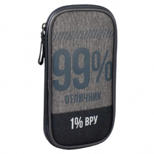 ПЕНАЛ ОБЪЕМНЫЙ С ВНУТРЕННИМ ОРГАНАЙЗЕРОМ "99%/1%" 20*11*2СМ