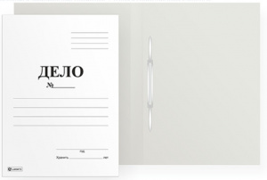 ПАПКА СКОРОСШИВАТЕЛЬ КАРТОН ДЕЛО 400Г/М2 LAMARK МЕЛОВАННАЯ 
