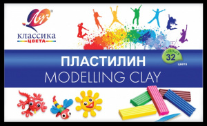 ПЛАСТИЛИН 32ЦВ КЛАССИКА ЛУЧ СО СТЕКОМ