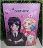 СКЕТЧБУК НА ГРЕБНЕ А4 25 Л 200Г/М2 "УЭНЗДЕЙ И ИНИД"