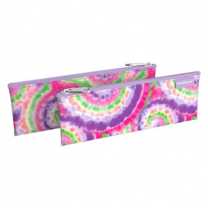 ПЕНАЛ МЯГКИЙ ПЛОСКИЙ "PINK TIE-DYE" 22*9СМ