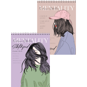 СКЕТЧПАД-ПЕРЕВЕРТЫШ  А4 80Л "MENTALITY" ГРЕБЕНЬ  ОФСЕТНАЯ БУМАГА 100Г/М2