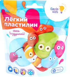 НАБОР ДЛЯ ТВОРЧЕСТВА GENIO KIDS ЛЕГКИЙ ПЛАСТИЛИН 50 ГР