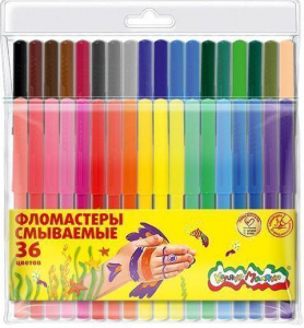 ФЛОМАСТЕРЫ "КАЛЯКА-МАЛЯКА" 36ЦВ