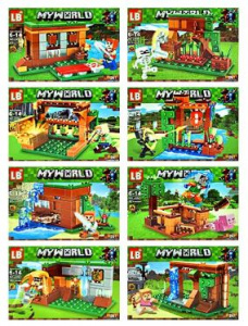 КОНСТРУКТОР ИГРУНЫ ФИГУРКИ ИЗ КУБИКОВ ДОМА