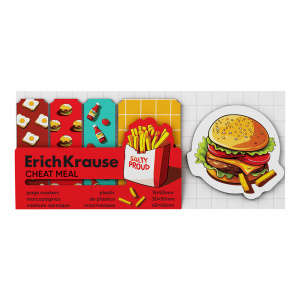 БЛОК ЗАКЛАДКА ПЛАСТИК 15*50, 30*50, 45*45 100Л "ERICH KRAUSE АССОРТИ"