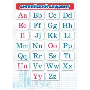 КАРТОЧКИ ОБУЧАЮЩИЕ А5 "АНГЛИЙСКИЙ АЛФАВИТ"
