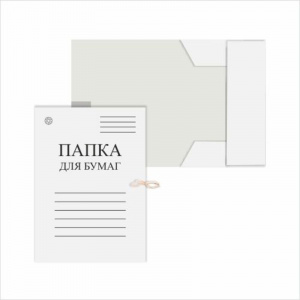 ПАПКА НА ЗАВЯЗКАХ А4 КАРТОН НЕМЕЛОВАННЫЙ 400Г/М DOLCE COSTO БЕЛАЯ