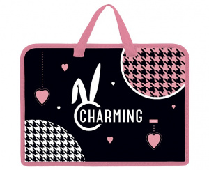 ПАПКА ПОРТФЕЛЬ НА МОЛНИИ С РУЧКАМИ А4 "CHARM" ПЛАСТИК 34*24,5*3,5СМ