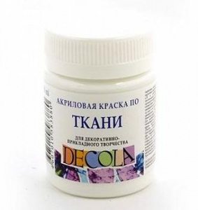 КРАСКИ АКРИЛ ПО ТКАНИ 50МЛ ПЕРЛАМУТРОВАЯ БЕЛАЯ
