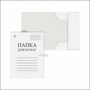 ПАПКА НА ЗАВЯЗКАХ А4 КАРТОН НЕМЕЛОВАННЫЙ 2200Г/М DOLCE COSTO БЕЛАЯ