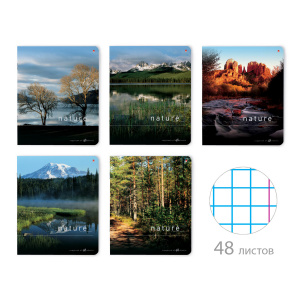 ТЕТРАДЬ 48Л КЛЕТКА "ПРИРОДА"  