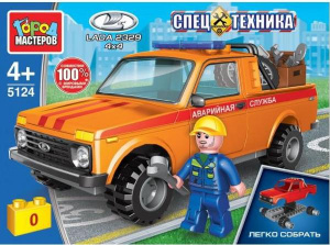 КОНСТРУКТОР "КОНСТРУКТОР LADA 4x4 ПИКАП: ТЕХПОМОЩЬ" 58 ЭЛЕМЕНТОВ