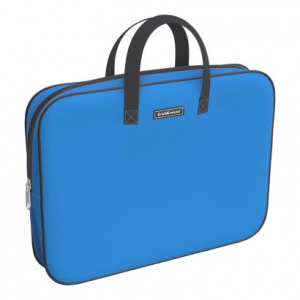 ПАПКА ПОРТФЕЛЬ НА МОЛНИИ С РУЧКАМИ А4 "NEON BLUE" ТЕКСТИЛЬ 36*29*7СМ