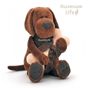 ИГРУШКА МЯГКАЯ LIFE ПЕС БАРБОСЬКА С КОСТОЧНОЙ