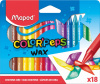 НАБОР ВОСКОВЫХ МЕЛКОВ MAPED COLOR'PEPS 18 ЦВ 