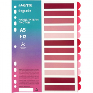 РАЗДЕЛИТЕЛЬ А5 "1-12" РОЗОВЫЙ