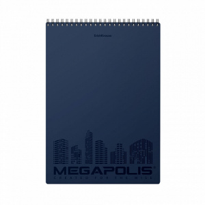 БЛОКНОТ А4 80Л НА ГРЕБНЕ ERICH KRAUSE "MEGAPOLIS"