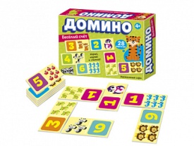 ИГРА ДОМИНО КАРТОННОЕ "ВЕСЕЛЫЙ СЧЕТ" 28 КАРТОЧЕК