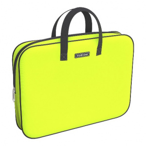 ПАПКА ПОРТФЕЛЬ НА МОЛНИИ С РУЧКАМИ А4 "NEON YELLOW" ТЕКСТИЛЬ 36*29*7СМ