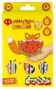 ФЛОМАСТЕРЫ "КАЛЯКА-МАЛЯКА" 10ЦВ АРОМАТНЫЕ