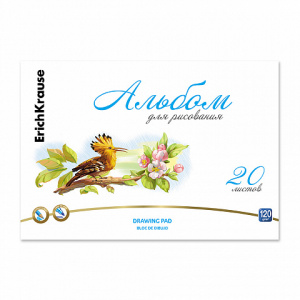 АЛЬБОМ ДЛЯ РИСОВАНИЯ 20 ЛИСТОВ "ПТИЦЫ" ОФСЕТ 120Г/М2