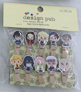 ПРИЩЕПКИ ДЕКОРАТИВНЫЕ "ANIME FRIENDS, MIX COLOR" 10 ШТ 38*15ММ