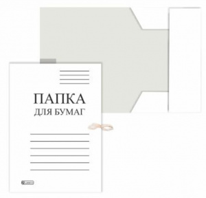ПАПКА НА ЗАВЯЗКАХ А4 КАРТОН МЕЛОВАННЫЙ 320Г/М LAMARK БЕЛАЯ