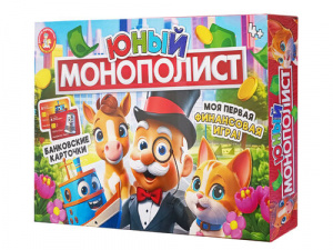 ИГРА НАСТОЛЬНАЯ "ЮНЫЙ МОНОПОЛИСТ"