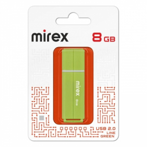КАРТА ПАМЯТИ MIREX 8Gb "LINE GREEN" ЗЕЛЕНАЯ