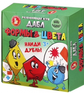 ИГРА НАСТОЛЬНАЯ "ДАБЛ ФОРМЫ И ЦВЕТА" 20 КАРТОЧЕК