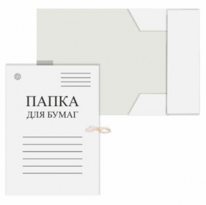 ПАПКА НА ЗАВЯЗКАХ А4 КАРТОН НЕМЕЛОВАННЫЙ 440Г/М DOLCE COSTO БЕЛАЯ