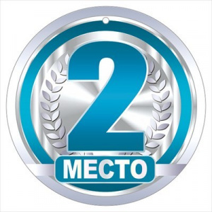 МЕДАЛЬ КАРТОННАЯ "2 МЕСТО"