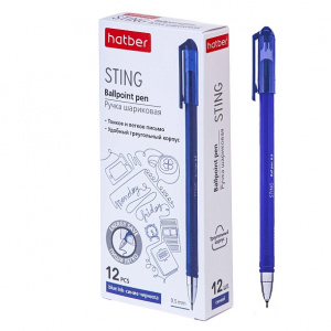 РУЧКА ШАРИКОВАЯ HATBER STING 0.5ММ СИНЯЯ