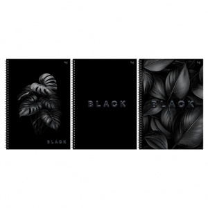 ТЕТРАДЬ 96Л КЛЕТКА А4 НА ГРЕБНЕ "JUST BLACK"