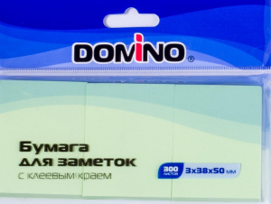 БЛОК 38*50ММ 3Ш/У*100Л "DOMINO" ЗЕЛЕНЫЙ 