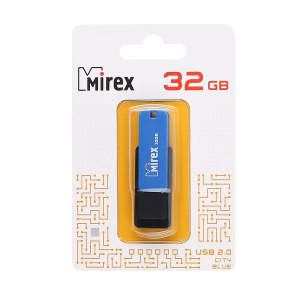 КАРТА ПАМЯТИ MIREX 32Gb "CITY BLUE" СИНЯЯ