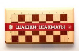 ИГРА "ШАШКИ, ШАХМАТЫ" В ПЛАСТИКОВОЙ КОРОБКЕ