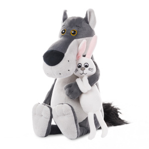 ИГРУШКА МЯГКАЯ "ВОЛК С ЗАЙЦЕМ" 25СМ