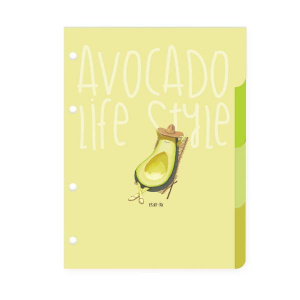 РАЗДЕЛИТЕЛЬ ДЛЯ ТЕТРАДИ А5 4Л "AVOCADO STYLE"