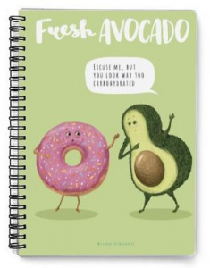 ТЕТРАДЬ 48Л НА ГРЕБНЕ В ТОЧКУ "AVOCADO HEALTHY. АВОКАДО И ПОНЧИК" 