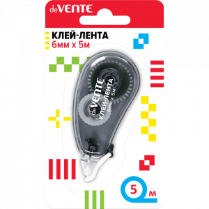 КЛЕЙ ЛЕНТА 6MM*5M ЧЕРНЫЙ КОРПУС