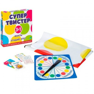 ИГРА НАПОЛЬНАЯ ТВИСТЕР "СУПЕРТВИСТЕР 3В1"