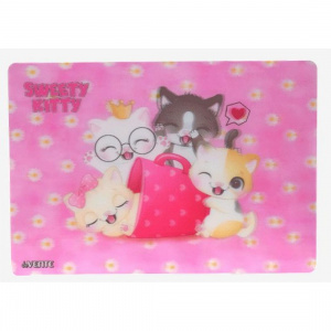 ПОКРЫТИЕ НА СТОЛ "3D SWEET CATS" 33*23СМ 