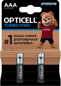 ЭЛЕМЕНТ ПИТАНИЯ OPTICELL AAA 2ШТ TURBO MAX