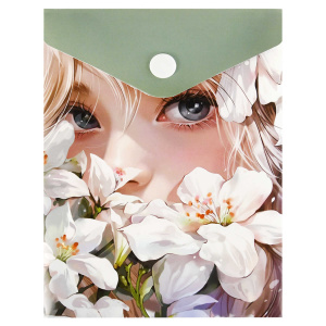 ПАПКА НА КНОПКЕ А6 "ФЕНИКС" ВЕРТИКАЛЬНАЯ