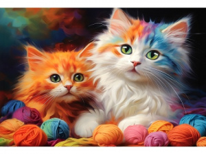 АЛМАЗНАЯ МОЗАИКА "КОТЯТА В КЛУБОЧКАХ"
